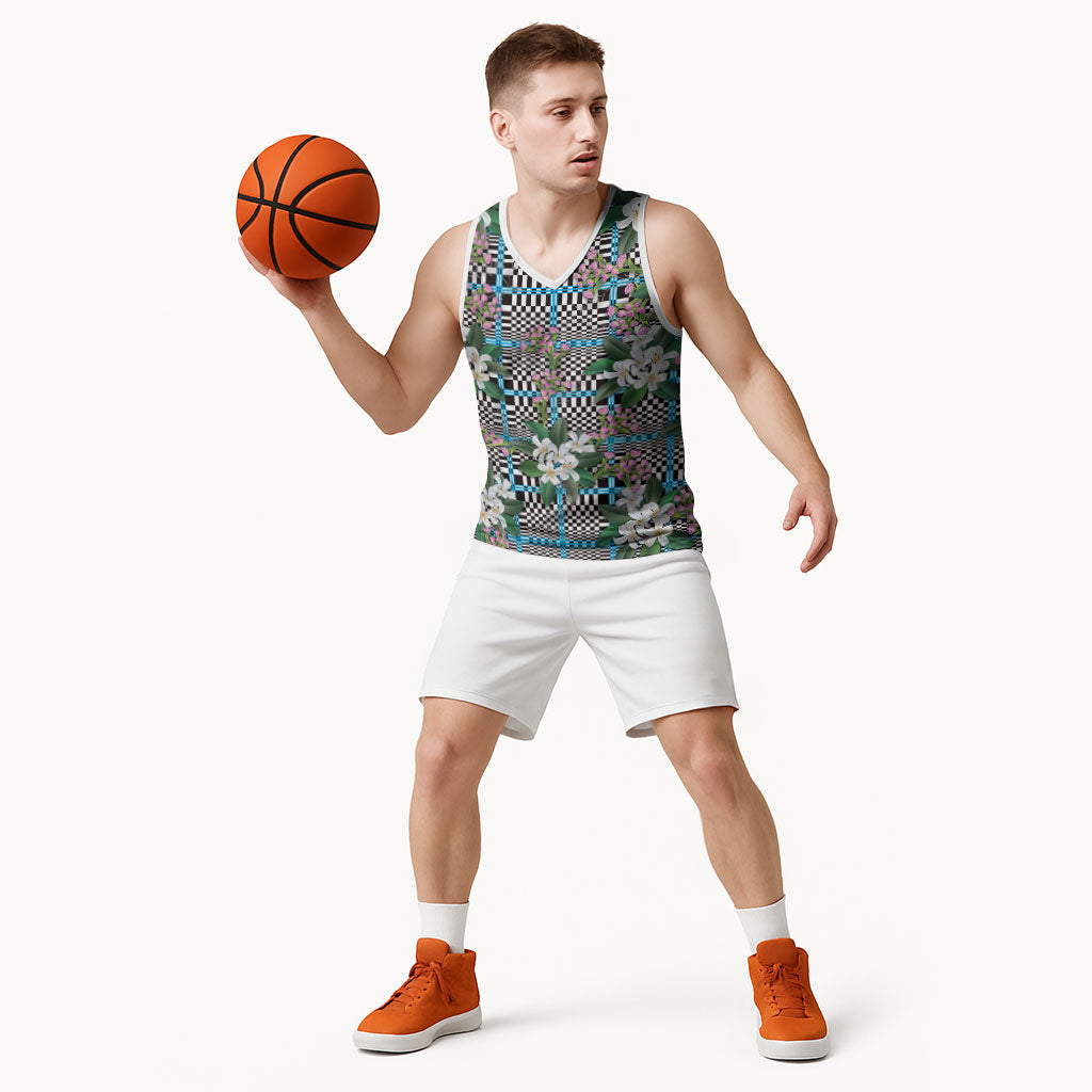 Blue Binakol Motifs With Jasminum Sambac Basketball Jersey Mabuhay Philippines Festival
