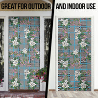 Blue Binakol Motifs With Jasminum Sambac Door Cover Mabuhay Philippines Festival