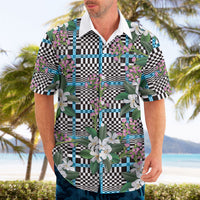 Blue Binakol Motifs With Jasminum Sambac Hawaiian Shirt Mabuhay Philippines Festival