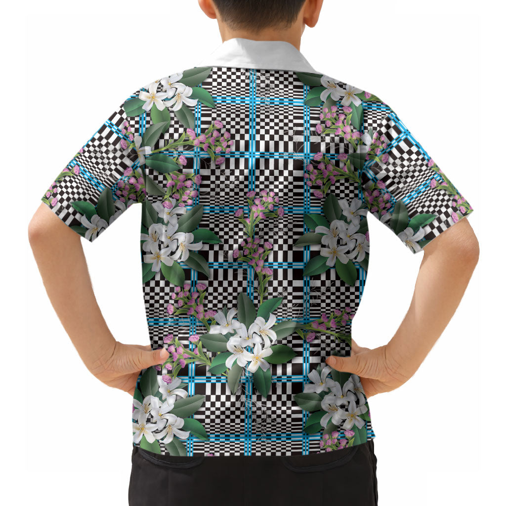 Blue Binakol Motifs With Jasminum Sambac Hawaiian Shirt Mabuhay Philippines Festival