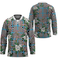 Blue Binakol Motifs With Jasminum Sambac Hockey Jersey Mabuhay Philippines Festival