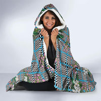 Blue Binakol Motifs With Jasminum Sambac Hooded Blanket Mabuhay Philippines Festival