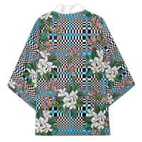 Blue Binakol Motifs With Jasminum Sambac Kimono Mabuhay Philippines Festival