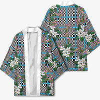 Blue Binakol Motifs With Jasminum Sambac Kimono Mabuhay Philippines Festival