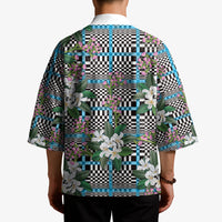 Blue Binakol Motifs With Jasminum Sambac Kimono Mabuhay Philippines Festival