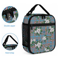 Blue Binakol Motifs With Jasminum Sambac Lunch Bag Mabuhay Philippines Festival