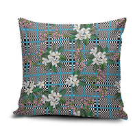 Blue Binakol Motifs With Jasminum Sambac Pillow Cover Mabuhay Philippines Festival