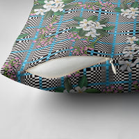 Blue Binakol Motifs With Jasminum Sambac Pillow Cover Mabuhay Philippines Festival