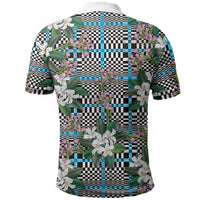 Blue Binakol Motifs With Jasminum Sambac Polo Shirt Mabuhay Philippines Festival
