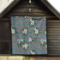 Blue Binakol Motifs With Jasminum Sambac Quilt Mabuhay Philippines Festival