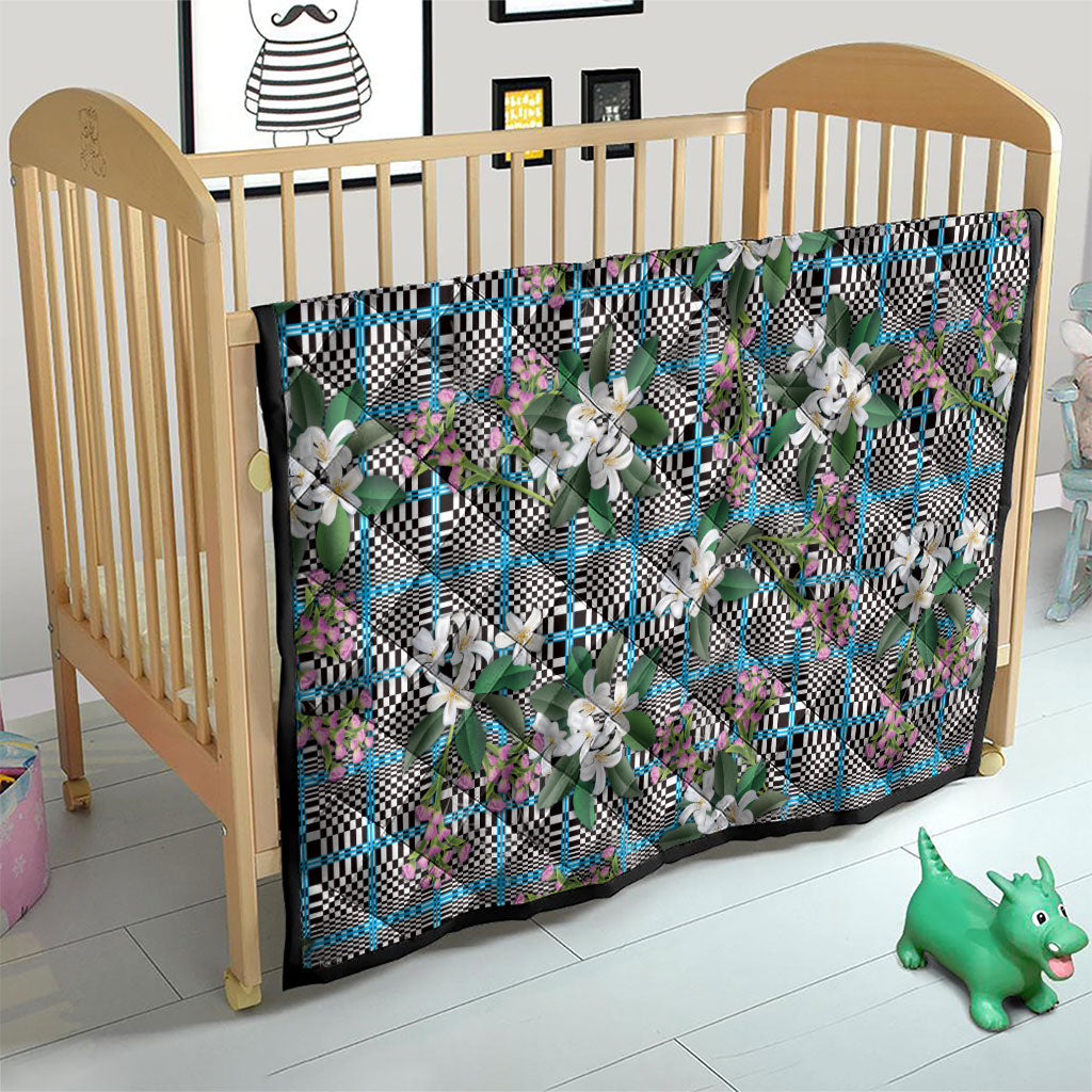 Blue Binakol Motifs With Jasminum Sambac Quilt Mabuhay Philippines Festival