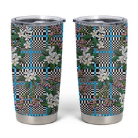 Blue Binakol Motifs With Jasminum Sambac Tumbler Cup Mabuhay Philippines Festival