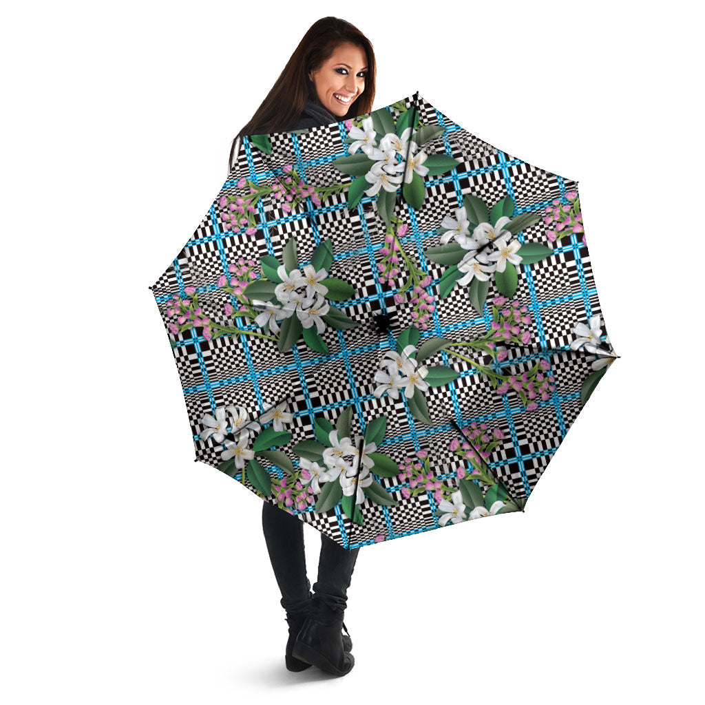 Blue Binakol Motifs With Jasminum Sambac Umbrella Mabuhay Philippines Festival
