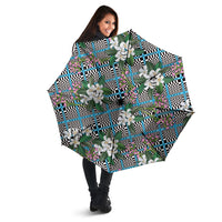 Blue Binakol Motifs With Jasminum Sambac Umbrella Mabuhay Philippines Festival