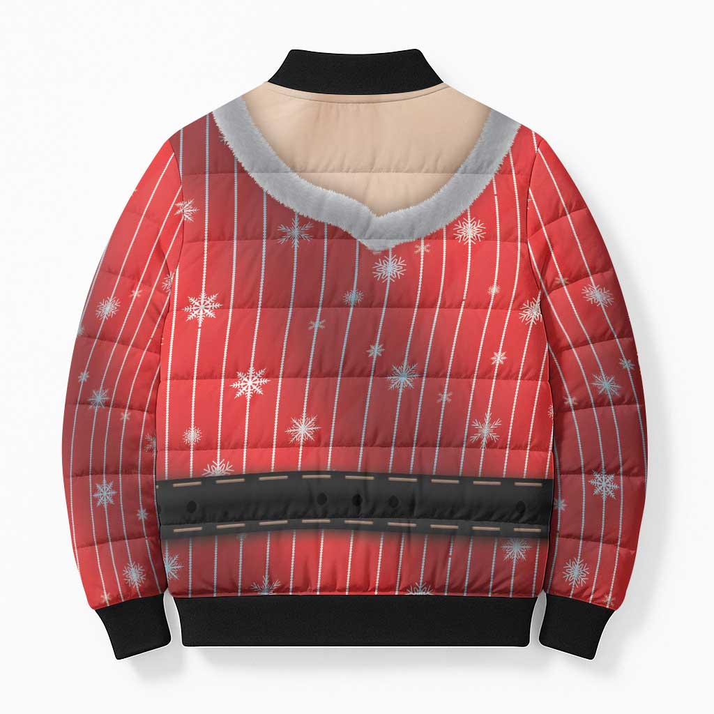 Christmas Costume Bomber Puffer Jacket Sexy Mrs Claus - Wonder Print Shop