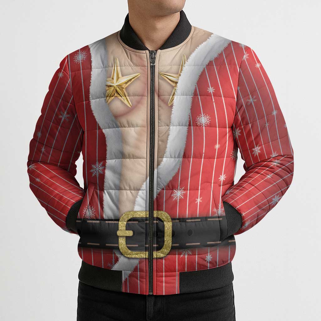 Christmas Costume Bomber Puffer Jacket Sexy Mrs Claus - Wonder Print Shop