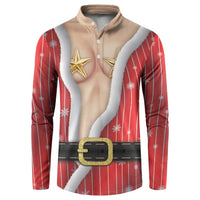 Christmas Costume Button Sweatshirt Sexy Mrs Claus - Wonder Print Shop