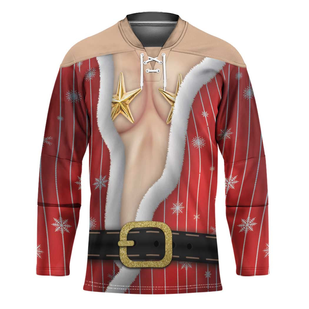 Christmas Costume Hockey Jersey Sexy Mrs Claus - Wonder Print Shop