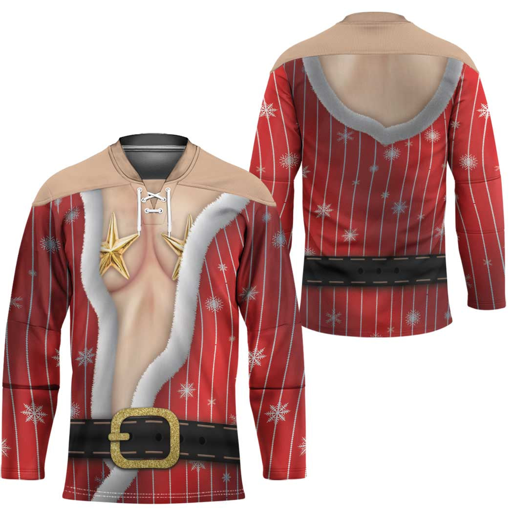 Christmas Costume Hockey Jersey Sexy Mrs Claus - Wonder Print Shop