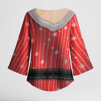 Christmas Costume Kimono Sleeve Blouse Sexy Mrs Claus - Wonder Print Shop