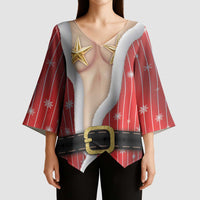 Christmas Costume Kimono Sleeve Blouse Sexy Mrs Claus - Wonder Print Shop