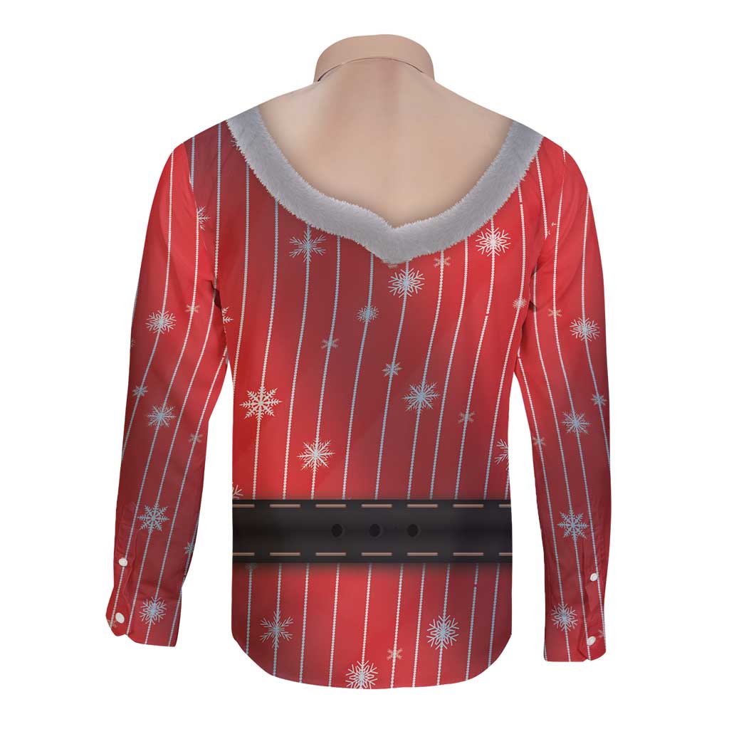 Christmas Costume Long Sleeve Button Shirt Sexy Mrs Claus - Wonder Print Shop