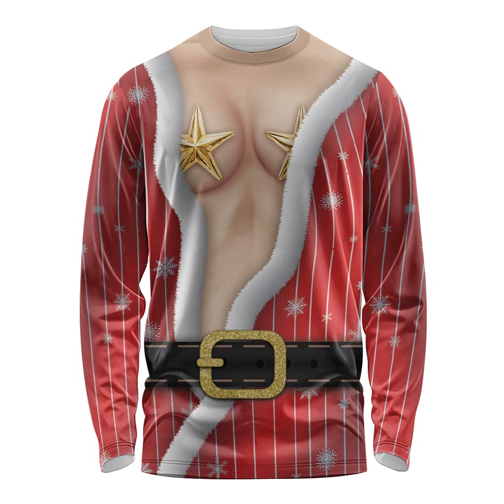 Christmas Costume Long Sleeve Shirt Sexy Mrs Claus - Wonder Print Shop