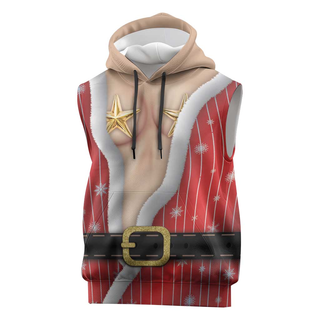 Christmas Costume Sleeveless Hoodie Sexy Mrs Claus - Wonder Print Shop