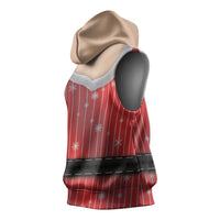 Christmas Costume Sleeveless Hoodie Sexy Mrs Claus - Wonder Print Shop