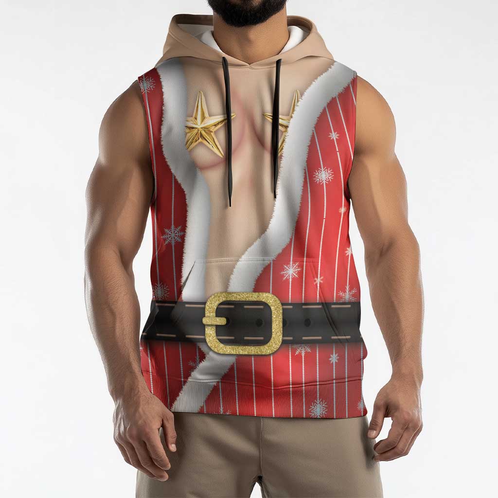 Christmas Costume Sleeveless Hoodie Sexy Mrs Claus - Wonder Print Shop
