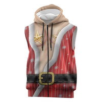 Christmas Costume Sleeveless Zip Hoodie Sexy Mrs Claus - Wonder Print Shop