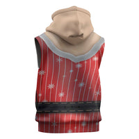 Christmas Costume Sleeveless Zip Hoodie Sexy Mrs Claus - Wonder Print Shop