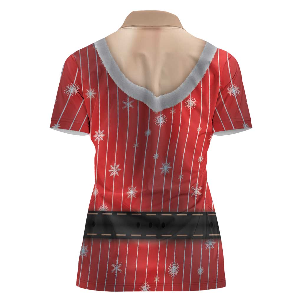 Christmas Costume Women Polo Shirt Sexy Mrs Claus - Wonder Print Shop