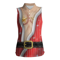 Christmas Costume Women Sleeveless Polo Shirt Sexy Mrs Claus - Wonder Print Shop