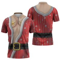 Christmas Costume Zipper Polo Shirt Sexy Mrs Claus - Wonder Print Shop