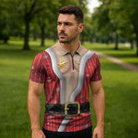 Christmas Costume Zipper Polo Shirt Sexy Mrs Claus - Wonder Print Shop