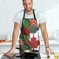 Canada Christmas Apron Maple Leaves Patchwork Style - Wonder Print Shop
