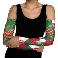 Canada Christmas Arm Sleeves Maple Leaves Patchwork Style - Wonder Print Shop