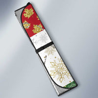 Canada Christmas Auto Sun Shade Maple Leaves Patchwork Style - Wonder Print Shop