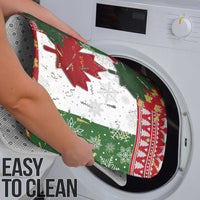 Canada Christmas Bathroom Set Maple Leaves Patchwork Style - Wonder Print Shop