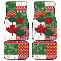 Canada Christmas Car Mats Maple Leaves Patchwork Style - Wonder Print Shop