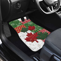 Canada Christmas Car Mats Maple Leaves Patchwork Style - Wonder Print Shop