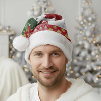 Canada Christmas Santa Hat Maple Leaves Patchwork Style - Wonder Print Shop