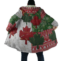 Canada Christmas Cloak Maple Leaves Patchwork Style - Wonder Print Shop