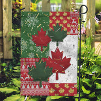 Canada Christmas Garden Flag Maple Leaves Patchwork Style - Wonder Print Shop