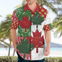 Canada Christmas Hawaiian Shirt Maple Leaves Patchwork Style - Wonder Print Shop