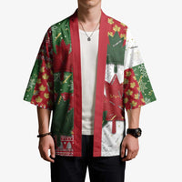Canada Christmas Kimono Maple Leaves Patchwork Style - Wonder Print Shop