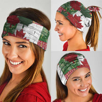 Canada Christmas Neck Gaiter Maple Leaves Patchwork Style - Wonder Print Shop