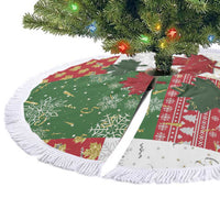 Canada Christmas Tree Skirt Maple Leaves Patchwork Style - Wonder Print Shop