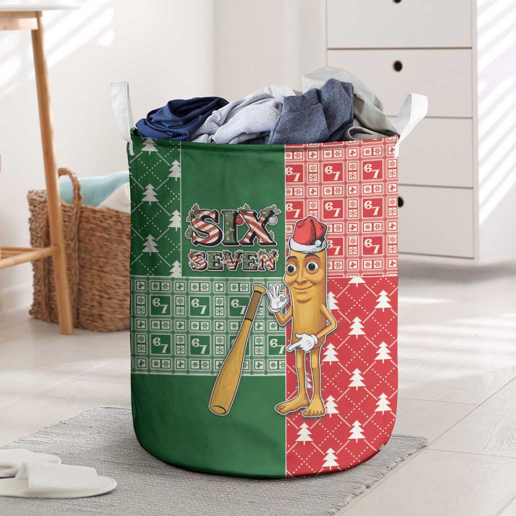 Six Seven Christmas Laundry Basket Funny Tung Tung Tung Sahur - Wonder Print Shop